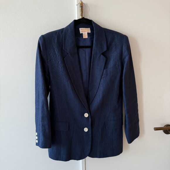 Brooks Brothers Navy Irish Linen Blazer - Picture 2 of 7